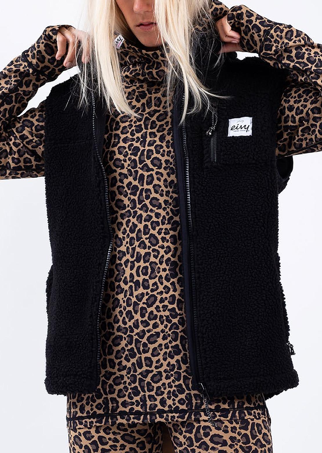 Eivy Women&#39;s Lumberjackie Sherpa Vest Black