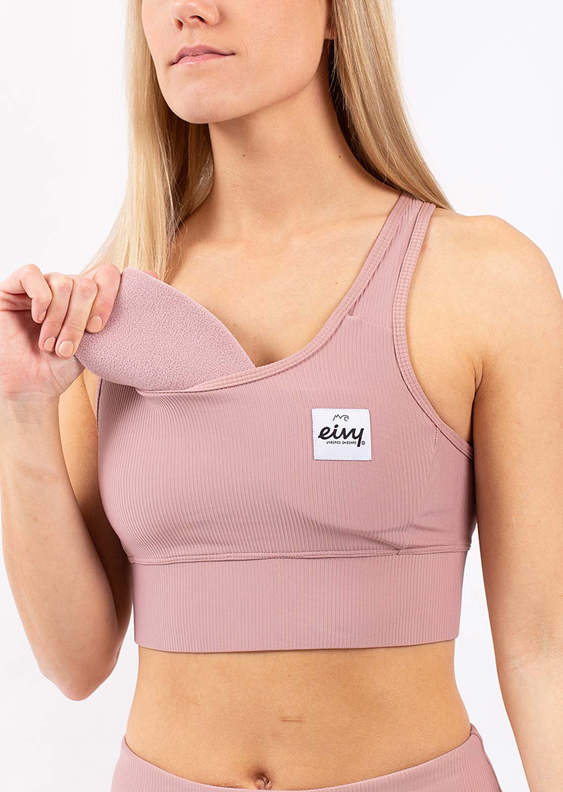 Eivy Women&#39;s Ridder Rib Sports Bra Faded Woodrose