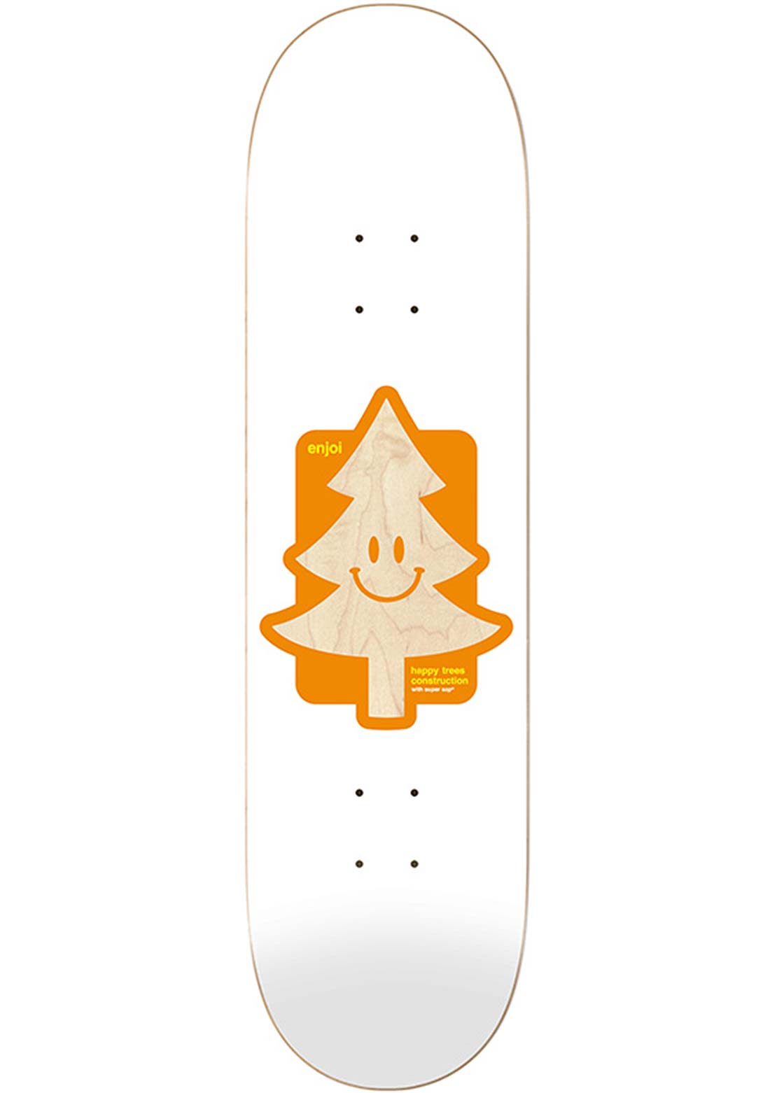 Enjoi Happy Tree Super Sap R7 Skateboard Deck White Multi