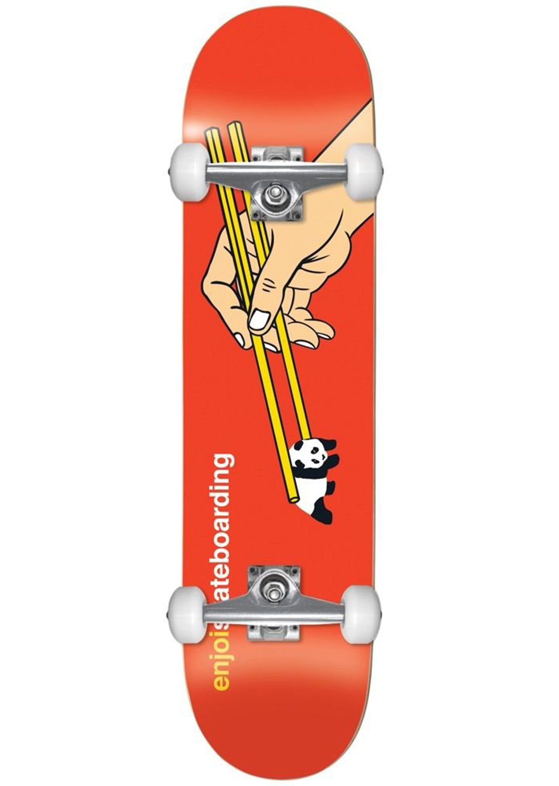 Enjoi Junior Chop Sticks FP Complete Skateboard - 7.375&quot; Red