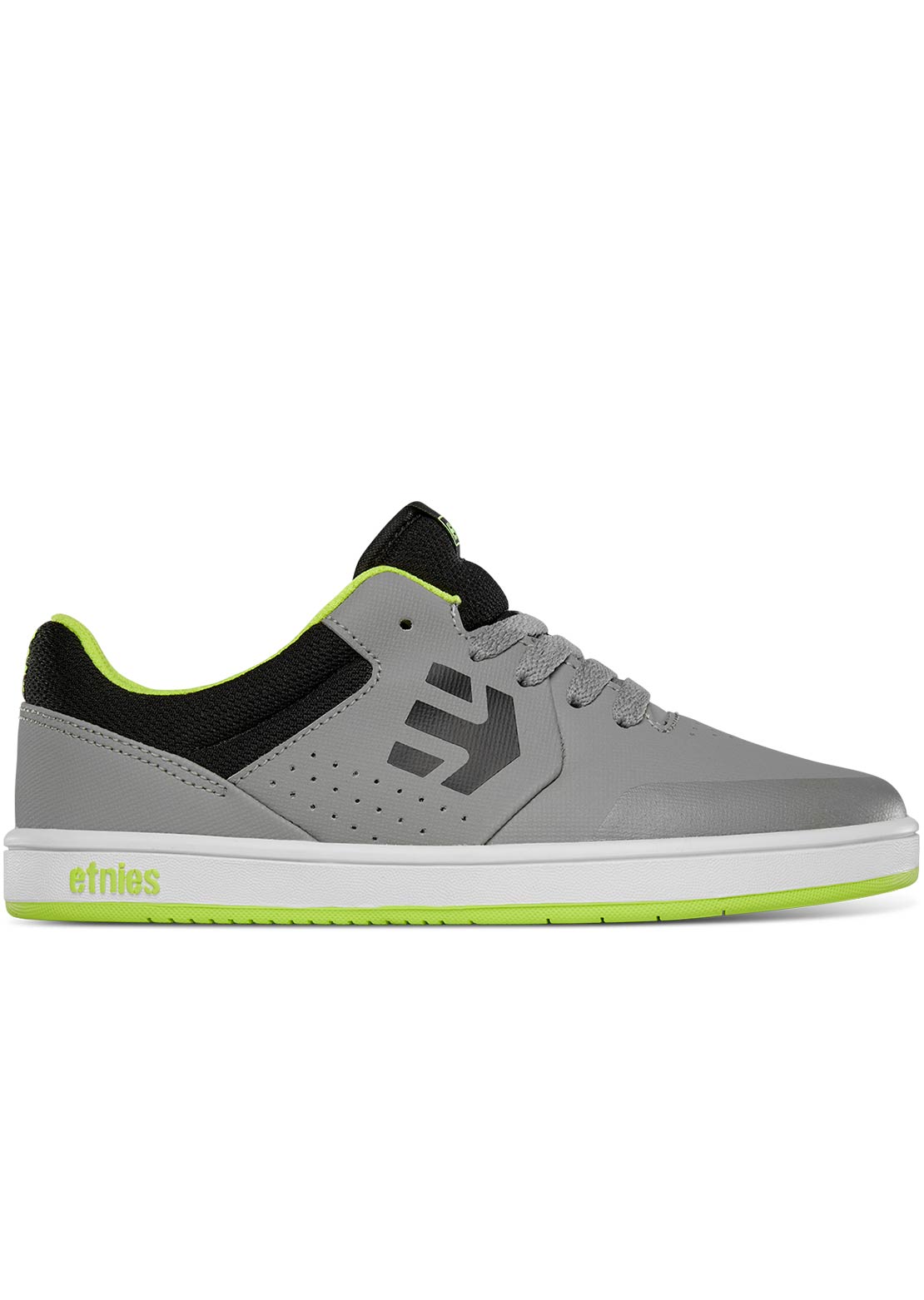 Etnies Junior Marana Shoes Grey/Lime/White