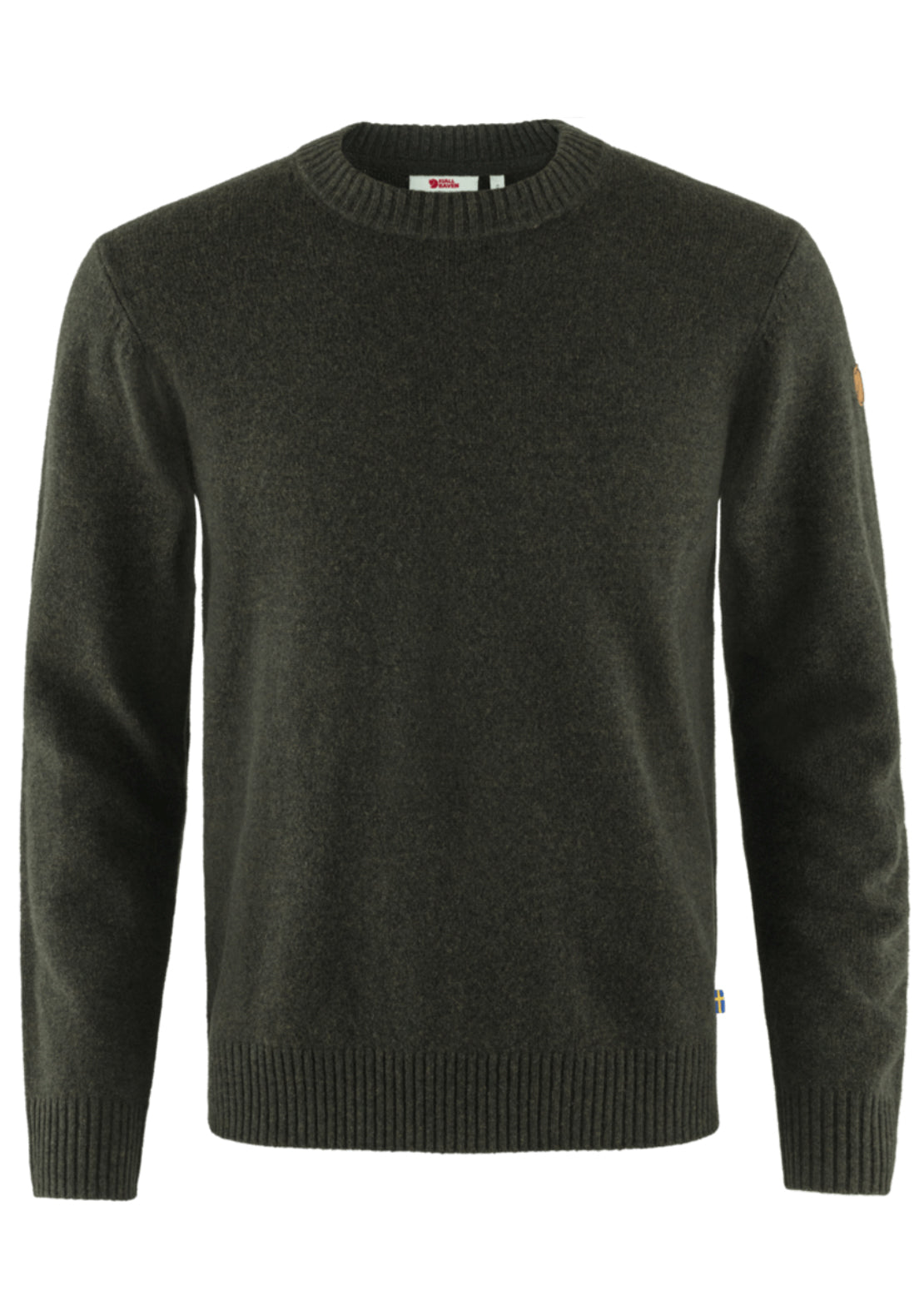 Fjallraven Men&#39;s Ovik Round-Neck Sweater Dark Olive