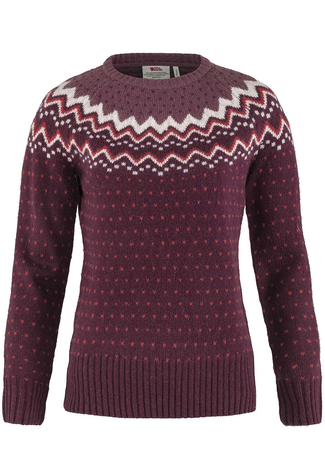 Fjallraven Women&#39;s Ovik Knit Sweater Dark Garnet