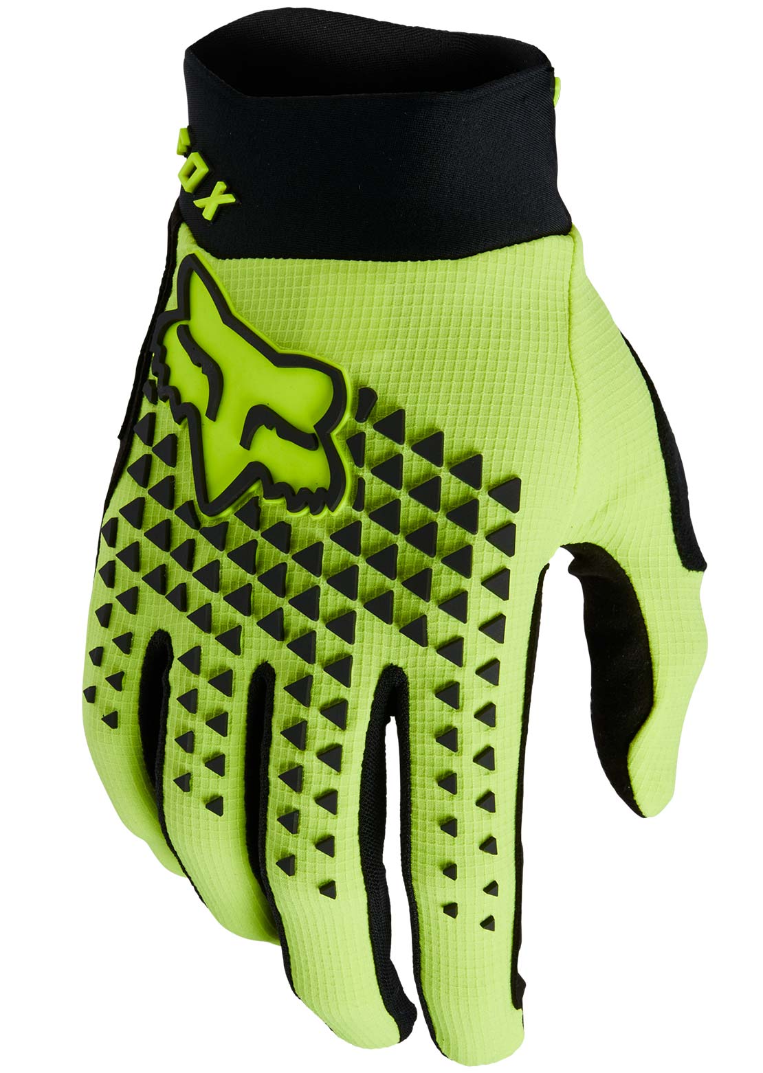 Fox Junior Defend Mountain Bike Gloves Fluorescent Yellow
