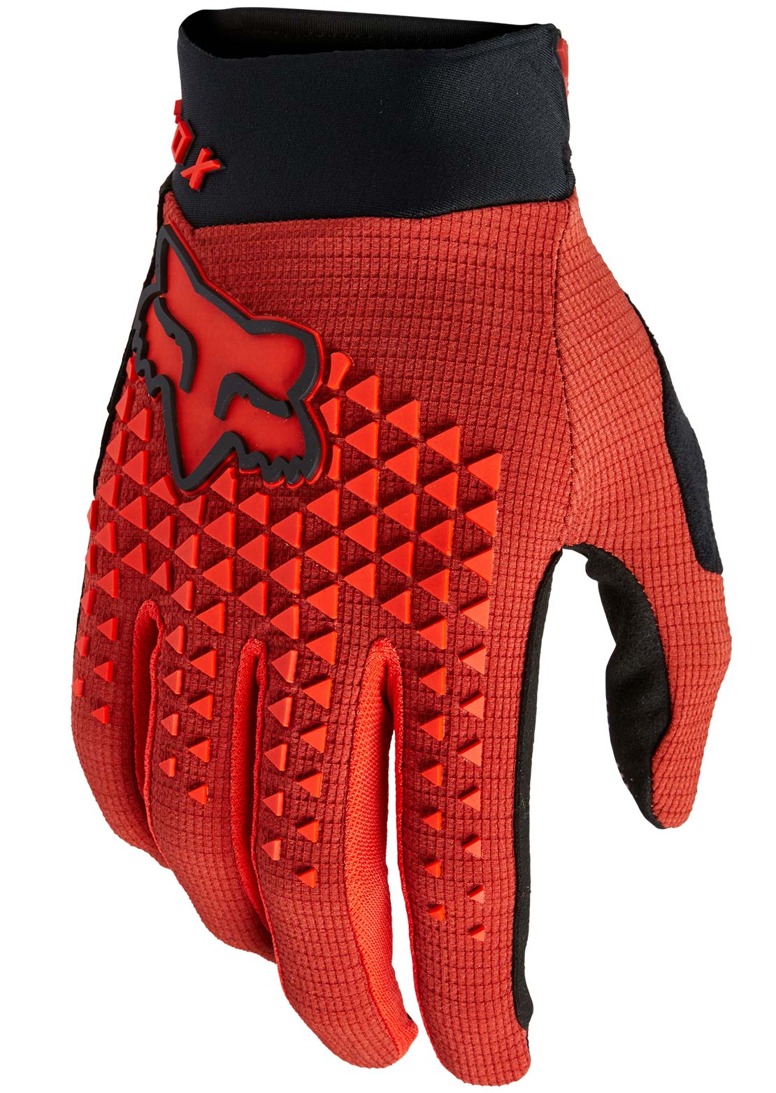 Fox Junior Defend Mountain Bike Gloves Red Clay