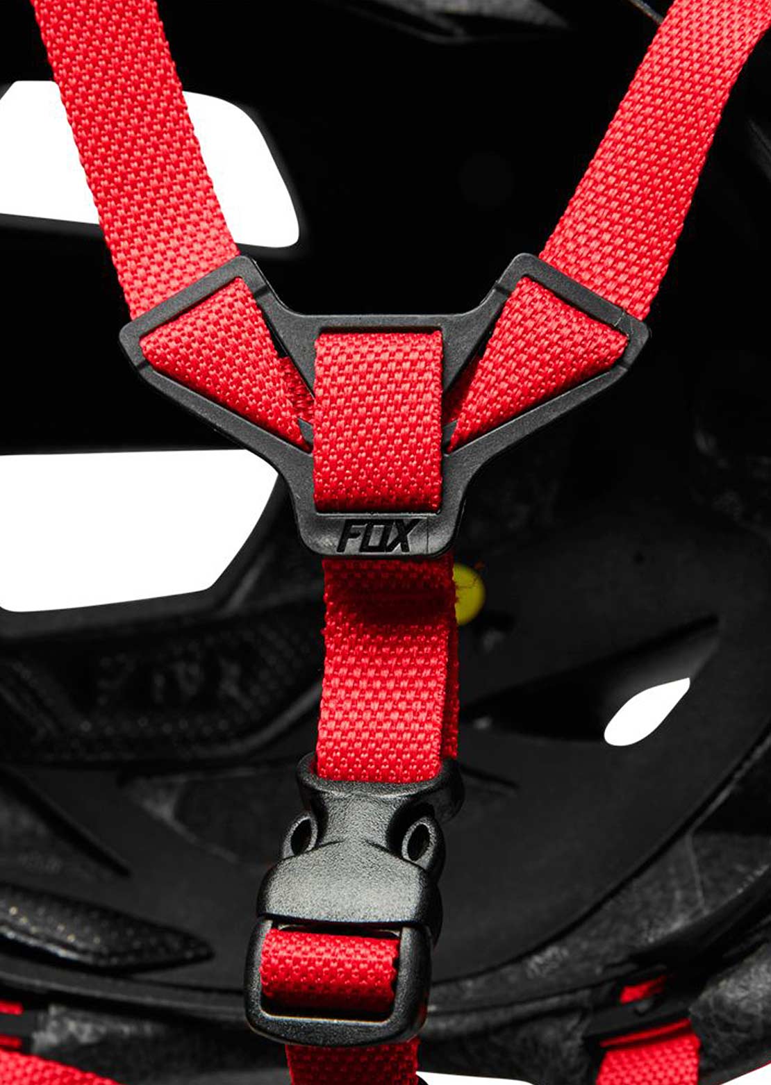 Fox Junior Mainframe Mountain Bike Helmet Fluorescent Red