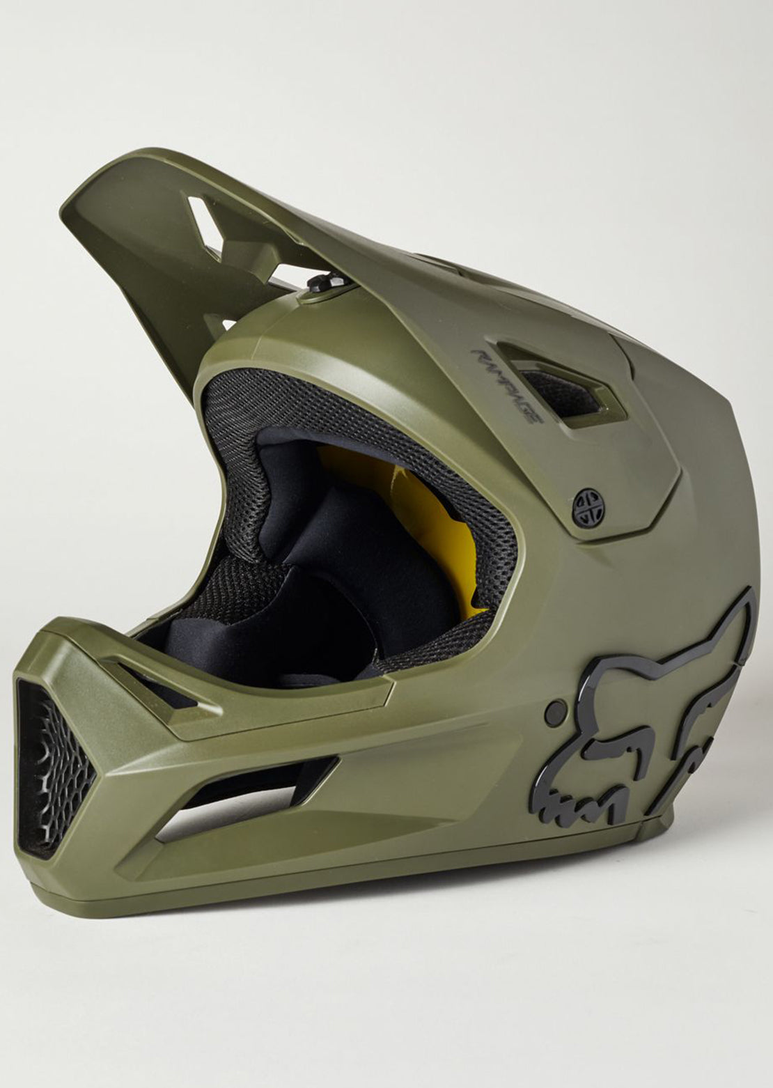 Fox Junior Rampage Mountain Bike Helmet Olive Green