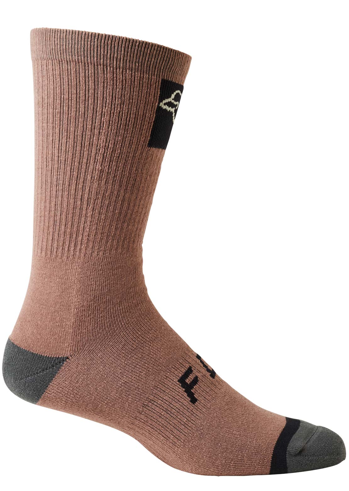 Fox Men&#39;s 8&quot; Defend Crew Socks Plum Perfect