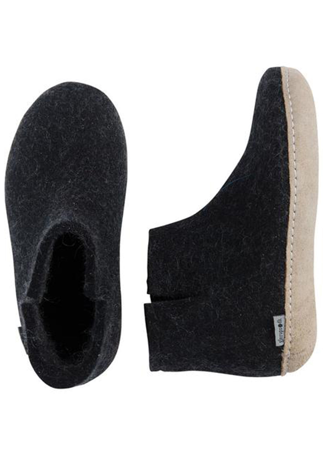 Glerups Unisex Leather Sole Boots Black