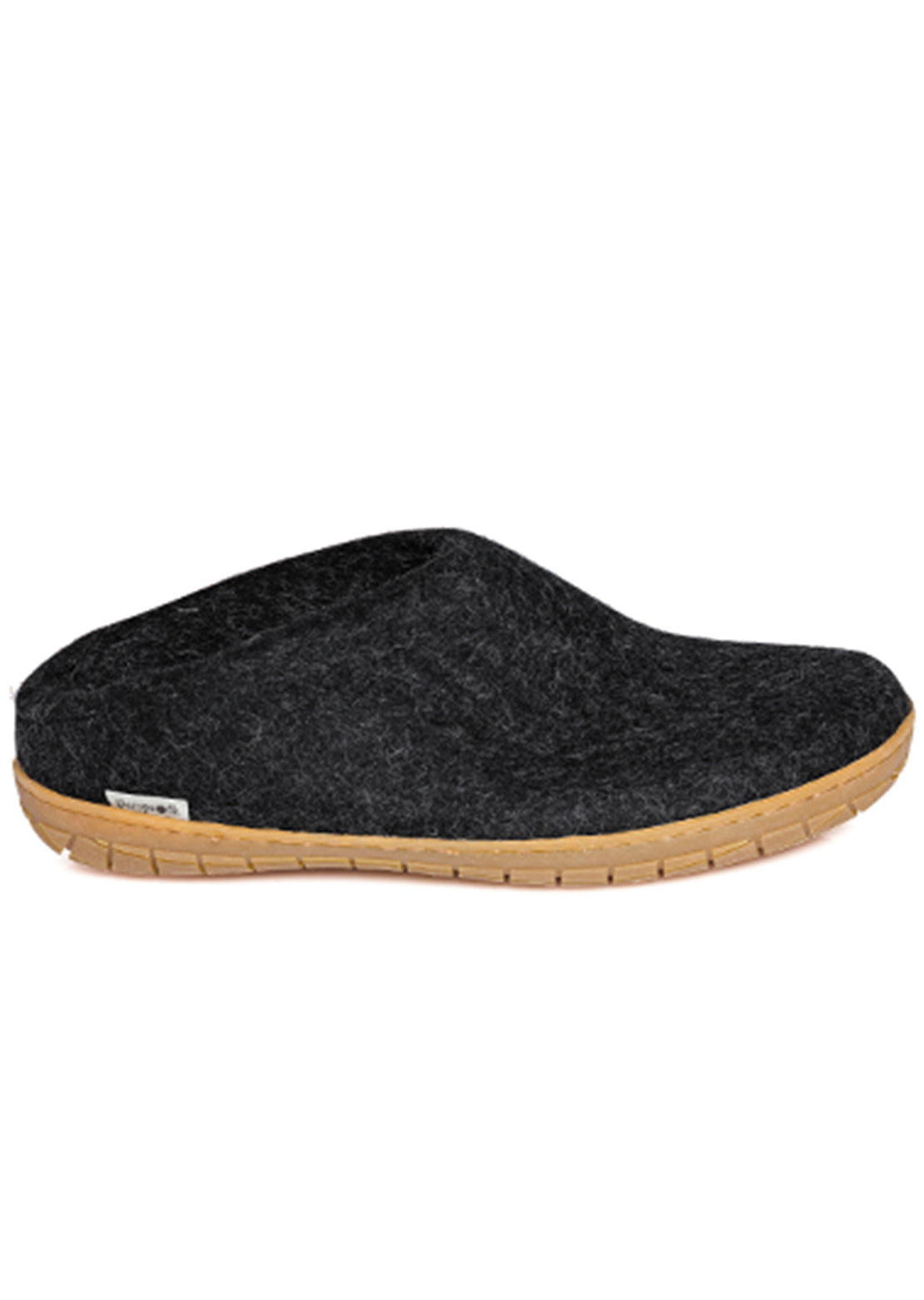 Glerups Unisex Natural Rubber Open Heel Slippers Black
