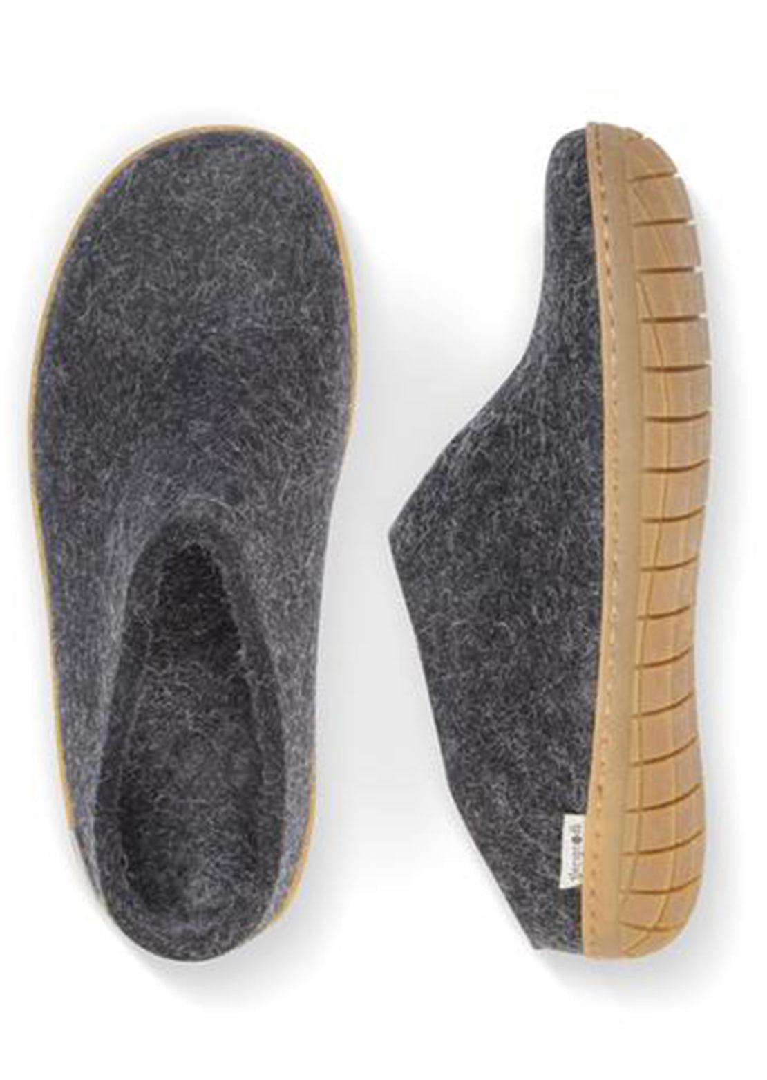 Glerups Unisex Natural Rubber Open Heel Slippers Black