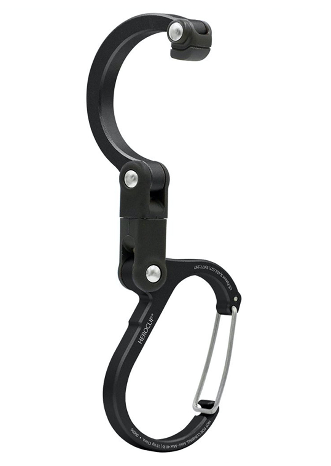 Heroclip Mini Carabiner Stealth Black