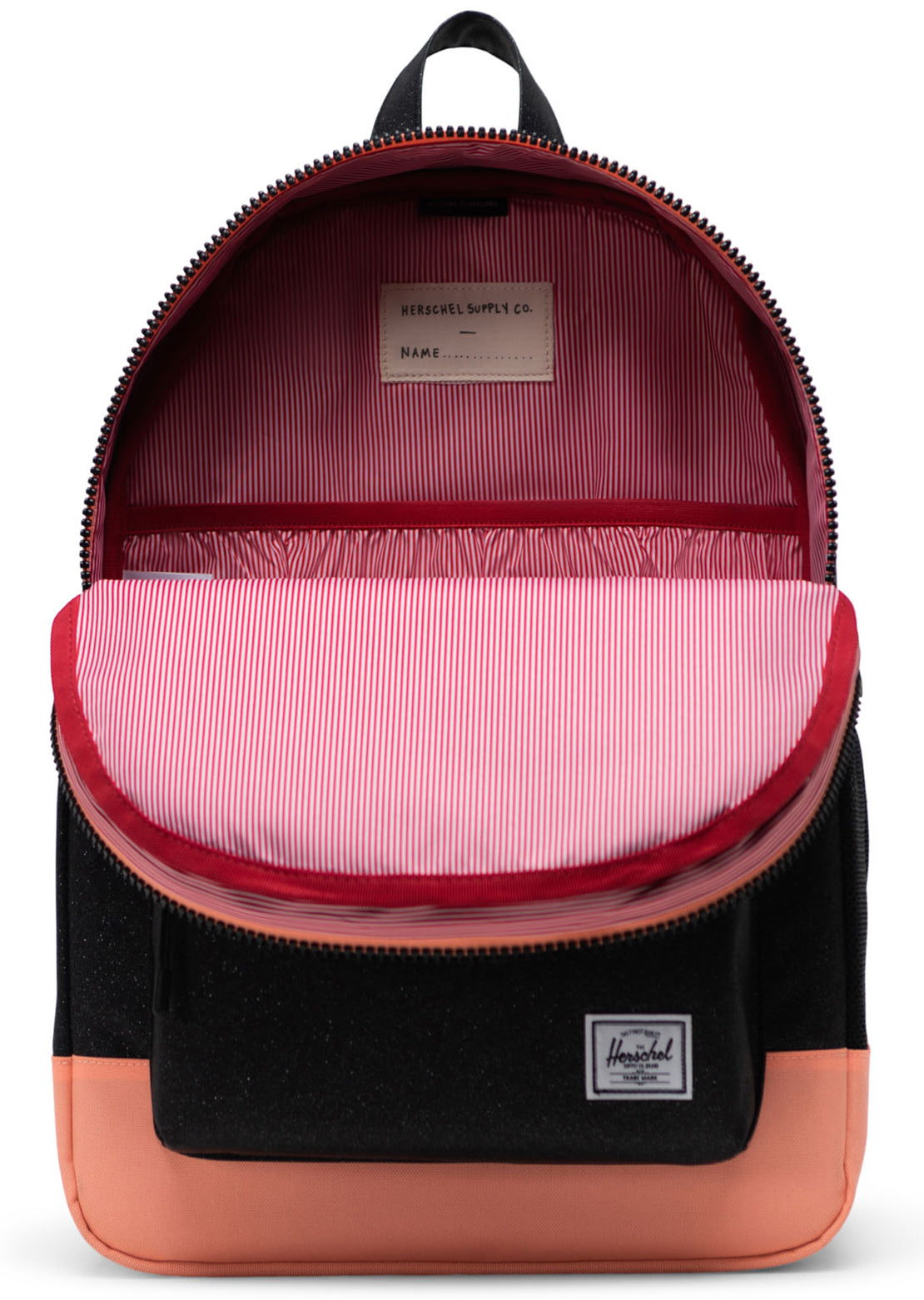 Herschel Junior Heritage XL Backpack Black Sparkle/Neon Peach