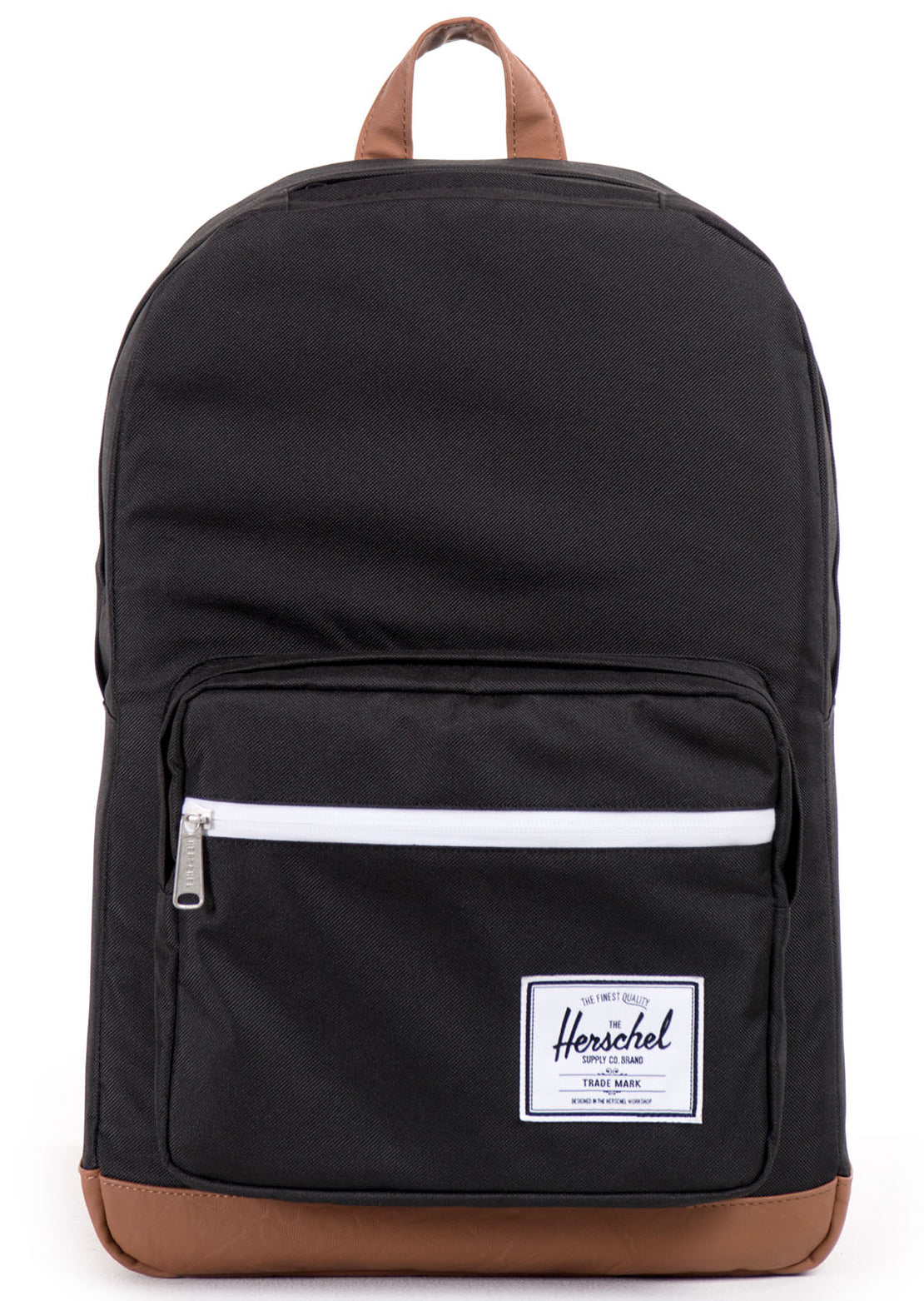 Herschel Pop Quiz Backpack Black/Tan Synthetic Leather
