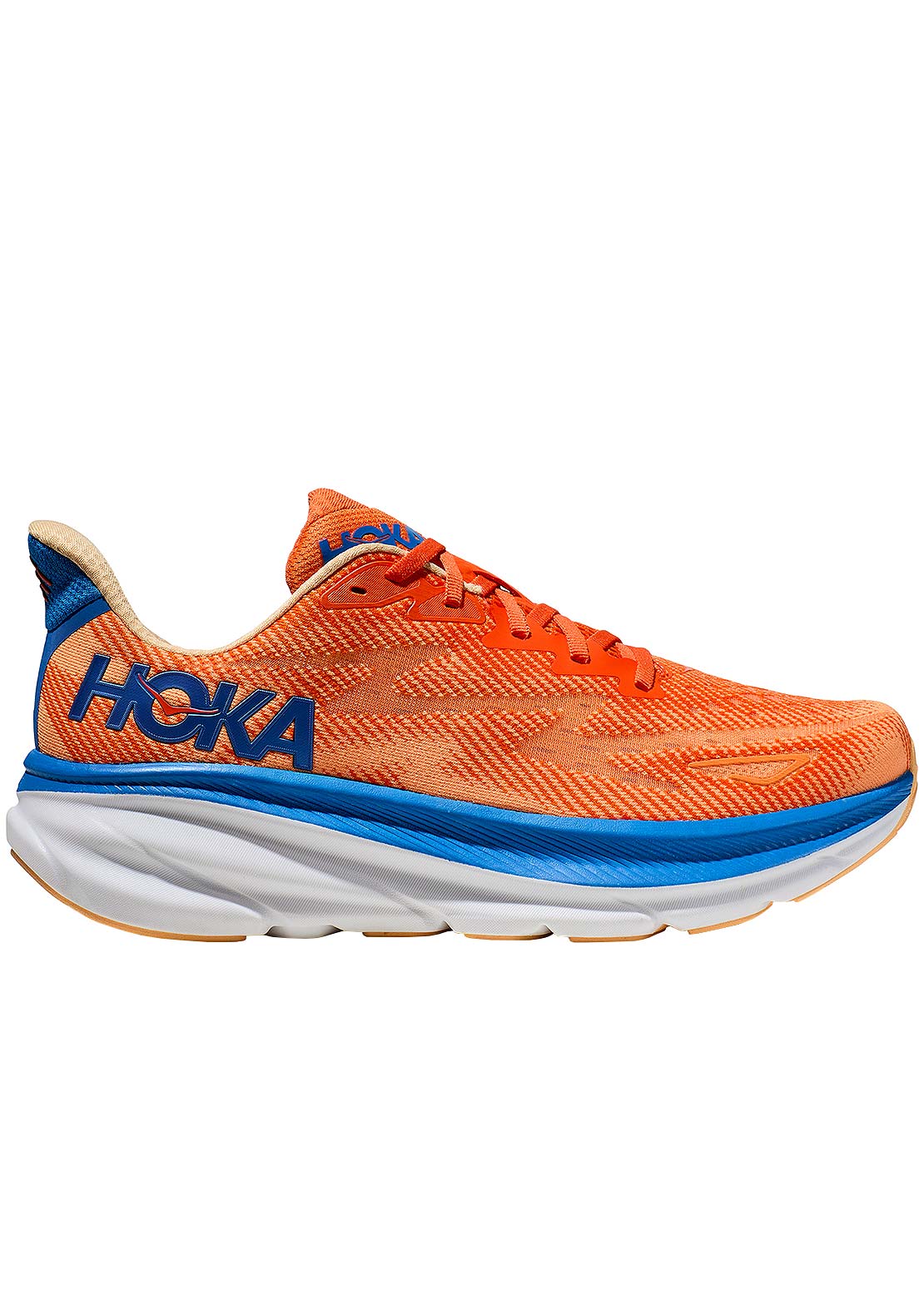 Hoka Men&#39;s Clifton 9 Shoes Vibrant Orange/Impala