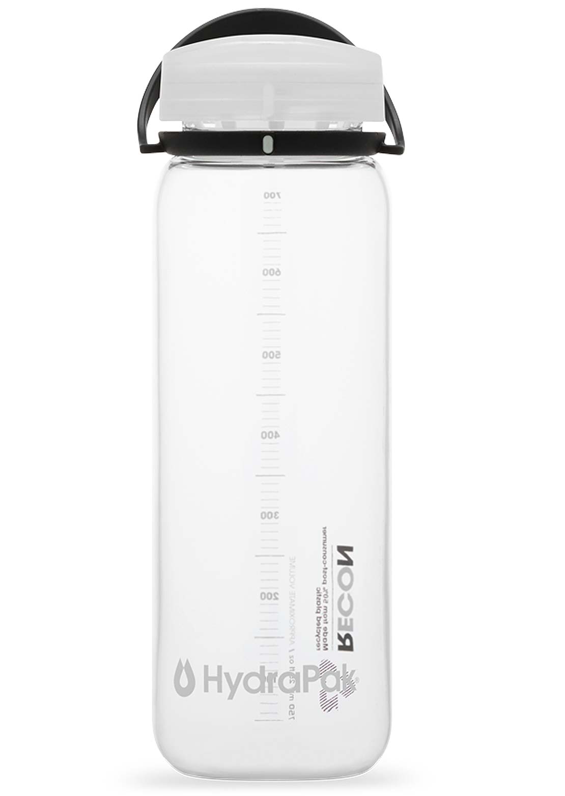 HydraPak 750ml Recon Bottle Clear/Black &amp; White