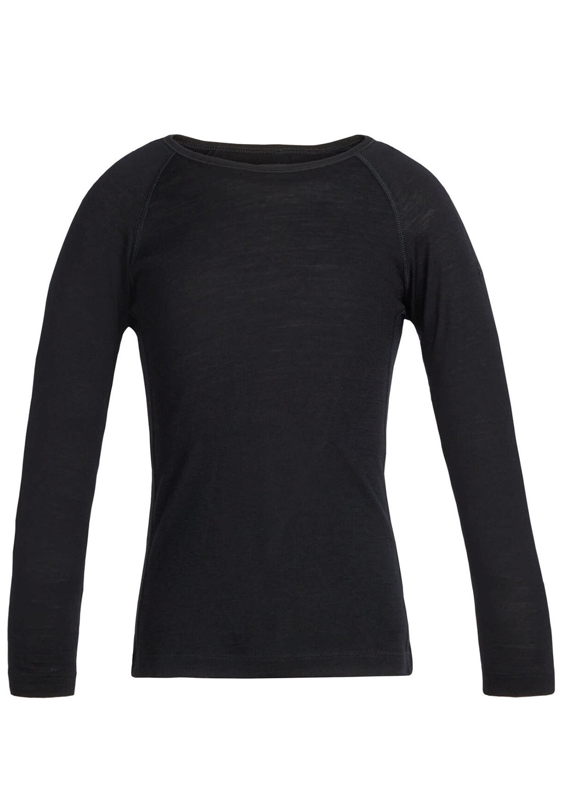 Icebreaker Junior Merino 200 Oasis Longsleeve Crewe Thermal Top Black