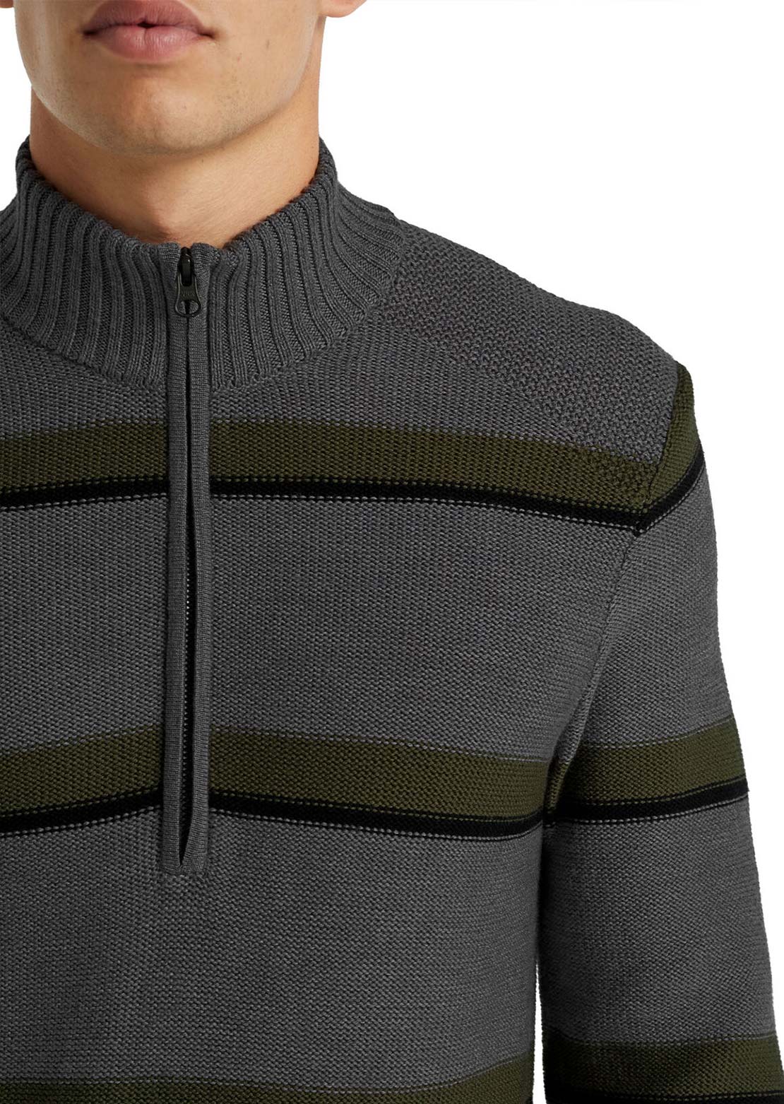 Icebreaker Men&#39;s Waypoint Longsleeve Half Zip Gritstone Heather/Loden