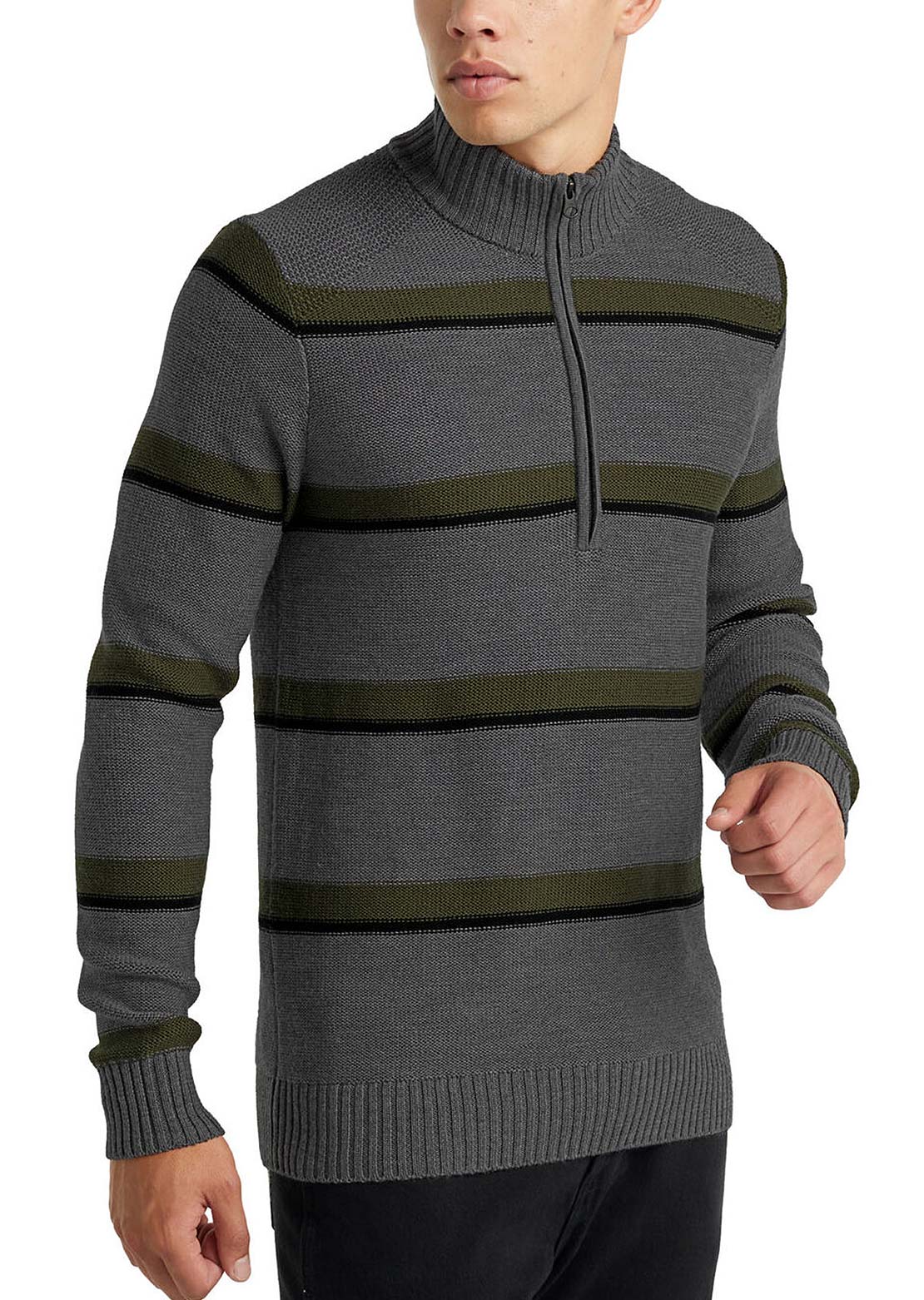 Icebreaker Men&#39;s Waypoint Longsleeve Half Zip Gritstone Heather/Loden