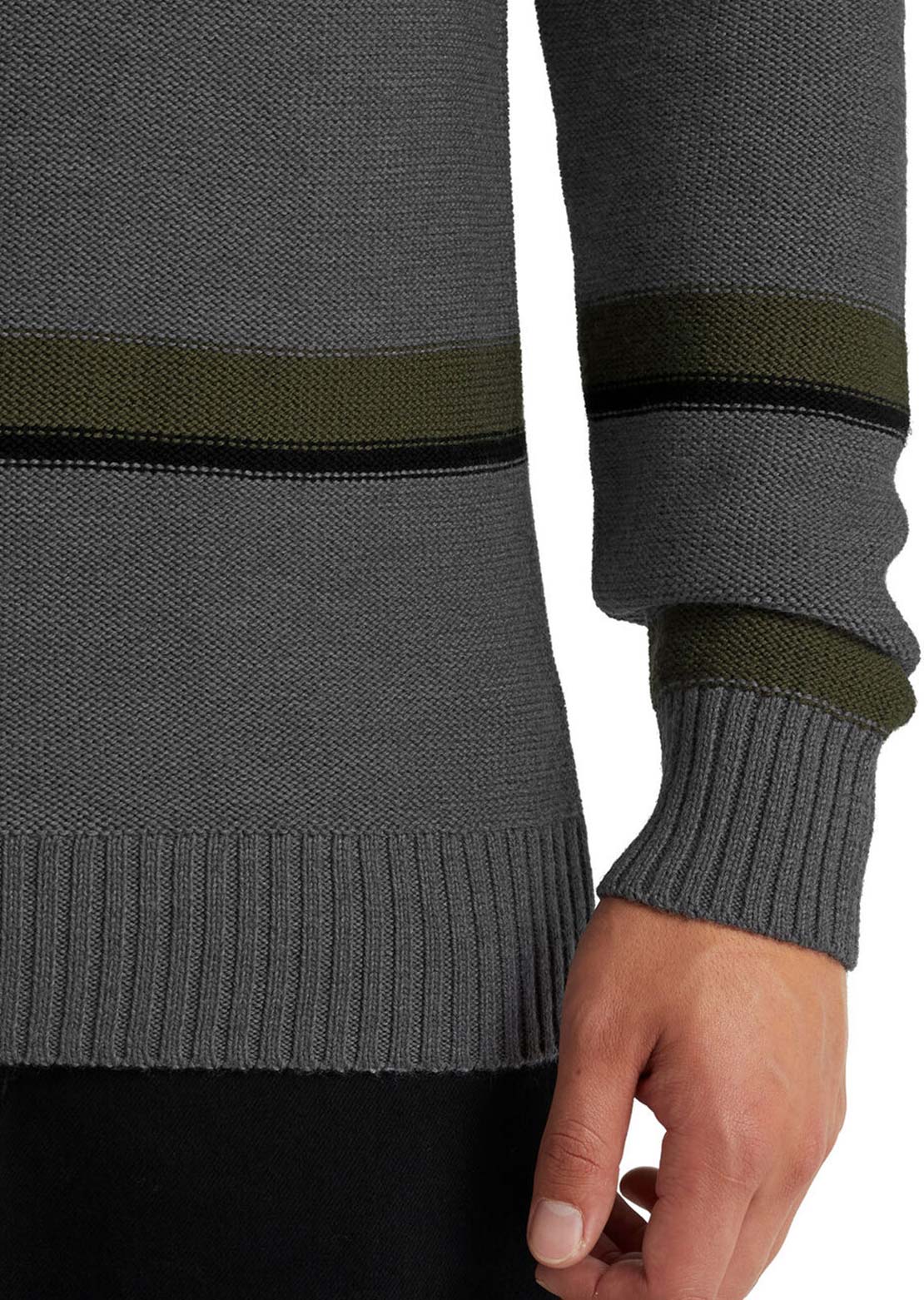 Icebreaker Men&#39;s Waypoint Longsleeve Half Zip Gritstone Heather/Loden