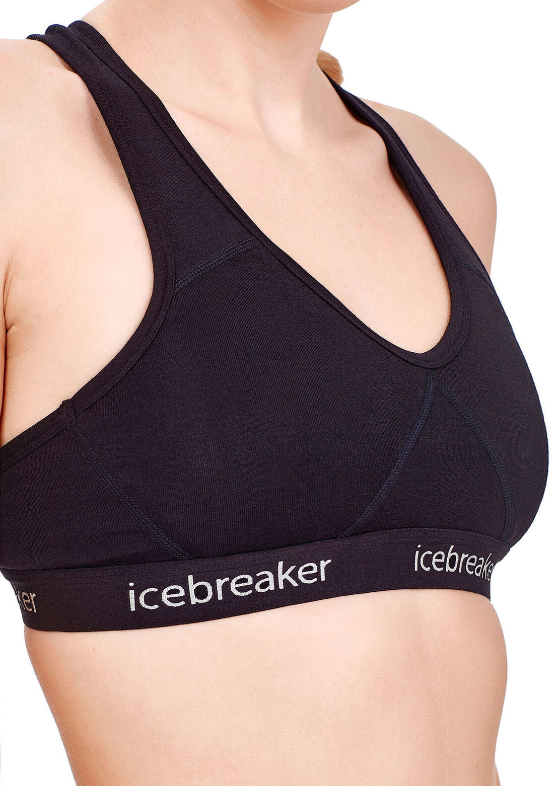 Merino Sprite Racerback Bra - Black