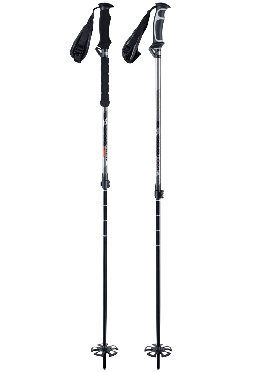 K2 Lockjaw ALU-EVA Ski Poles - 105-145 cm Gunmetal