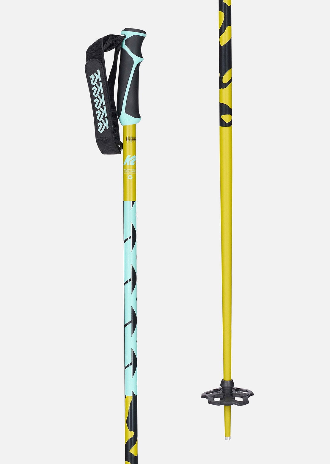 K2 Men's Freeride 18 Ski Poles Green