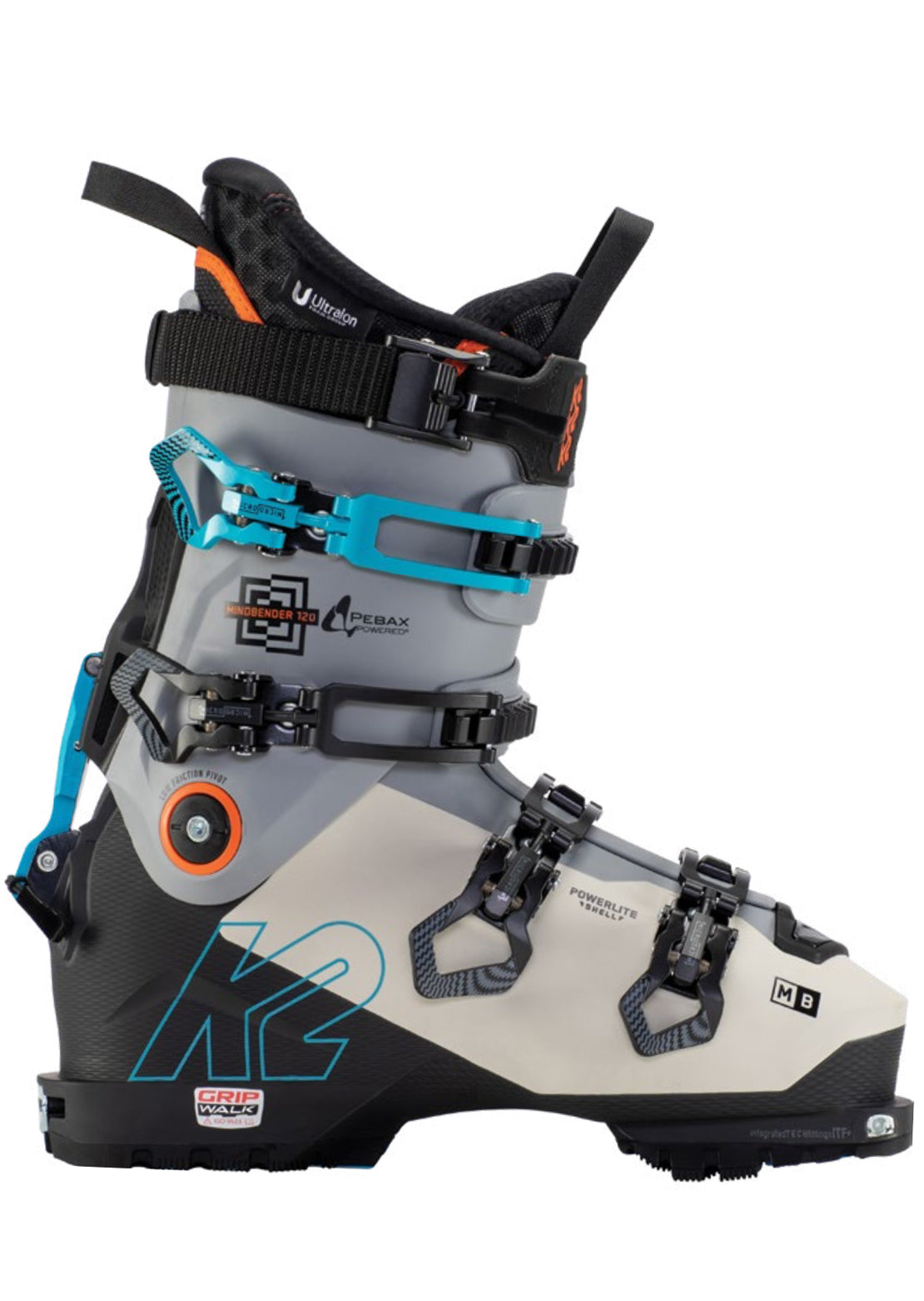 K2 Men&#39;s Mindbender 120 Gripwalk Ski Boots Grey/Black