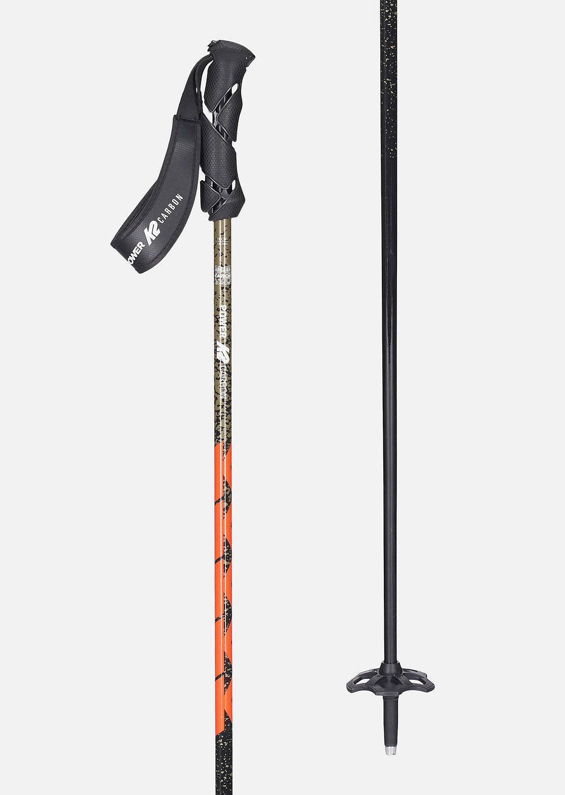 K2 Men's Power Carbon Ski Poles Orange