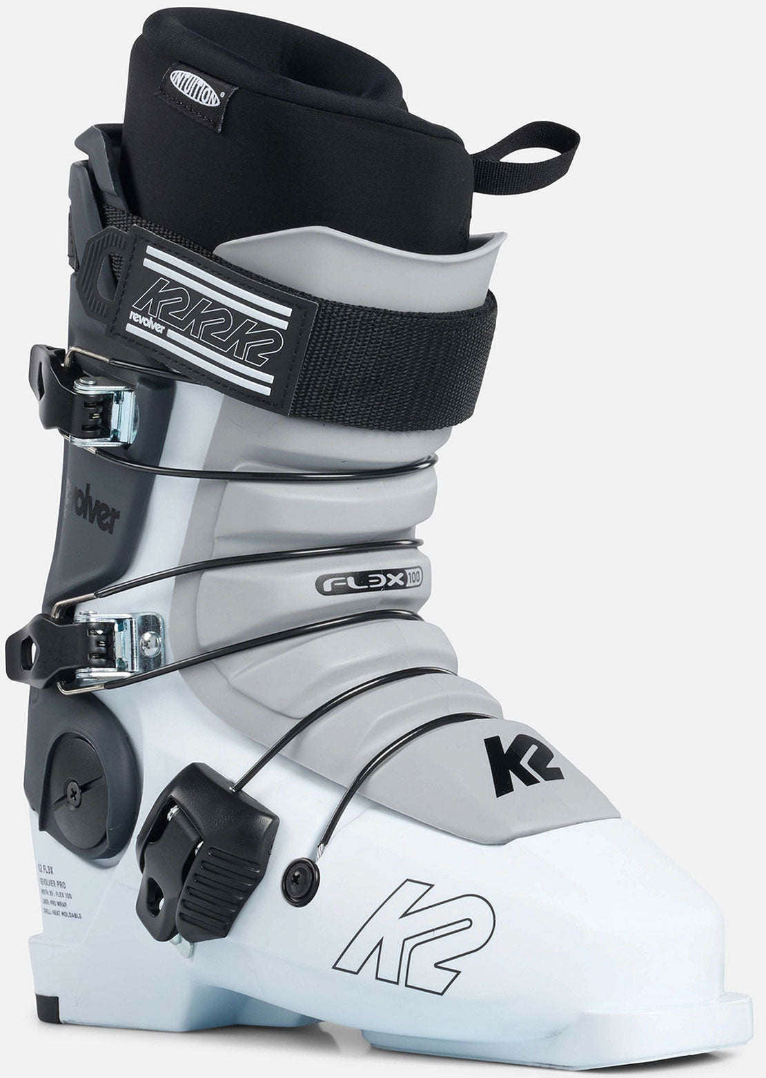 K2 revolver Pro スキー ブーツ ホワイト/グレー K2 Chaussures de ski Revolver Pro pour hommes - PRFO Sports