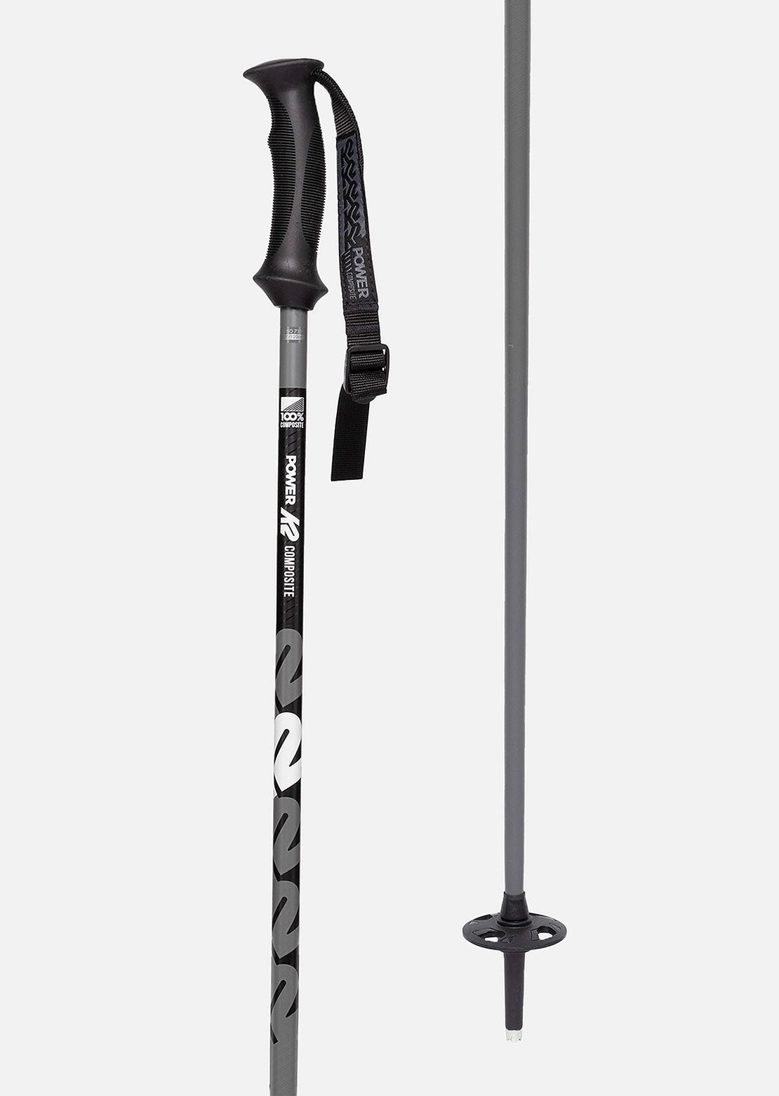 K2 Men&#39;s Power Composite Ski Poles Gunmetal