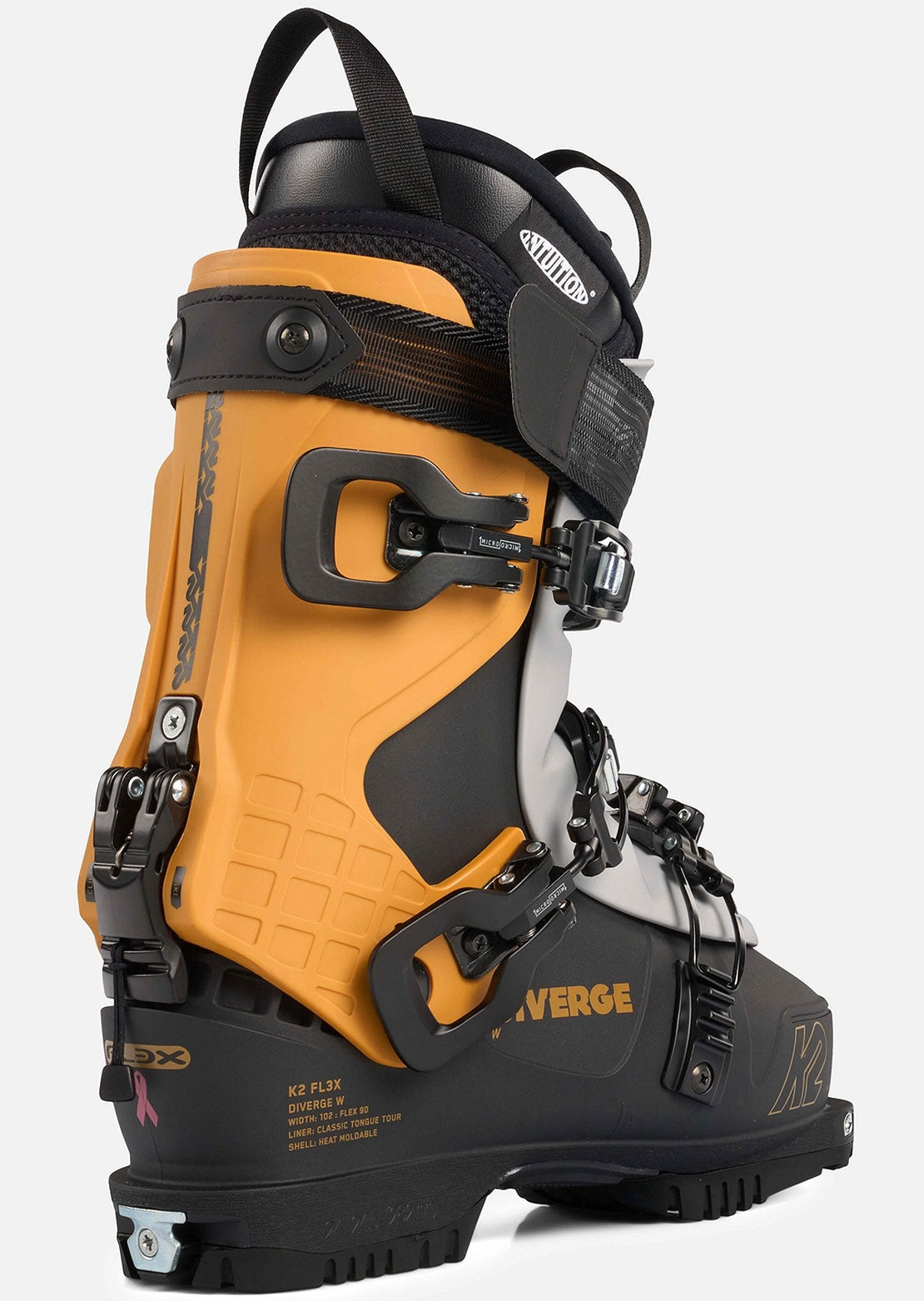 K2 Women&#39;s Diverge Ski Boots Black/Orange