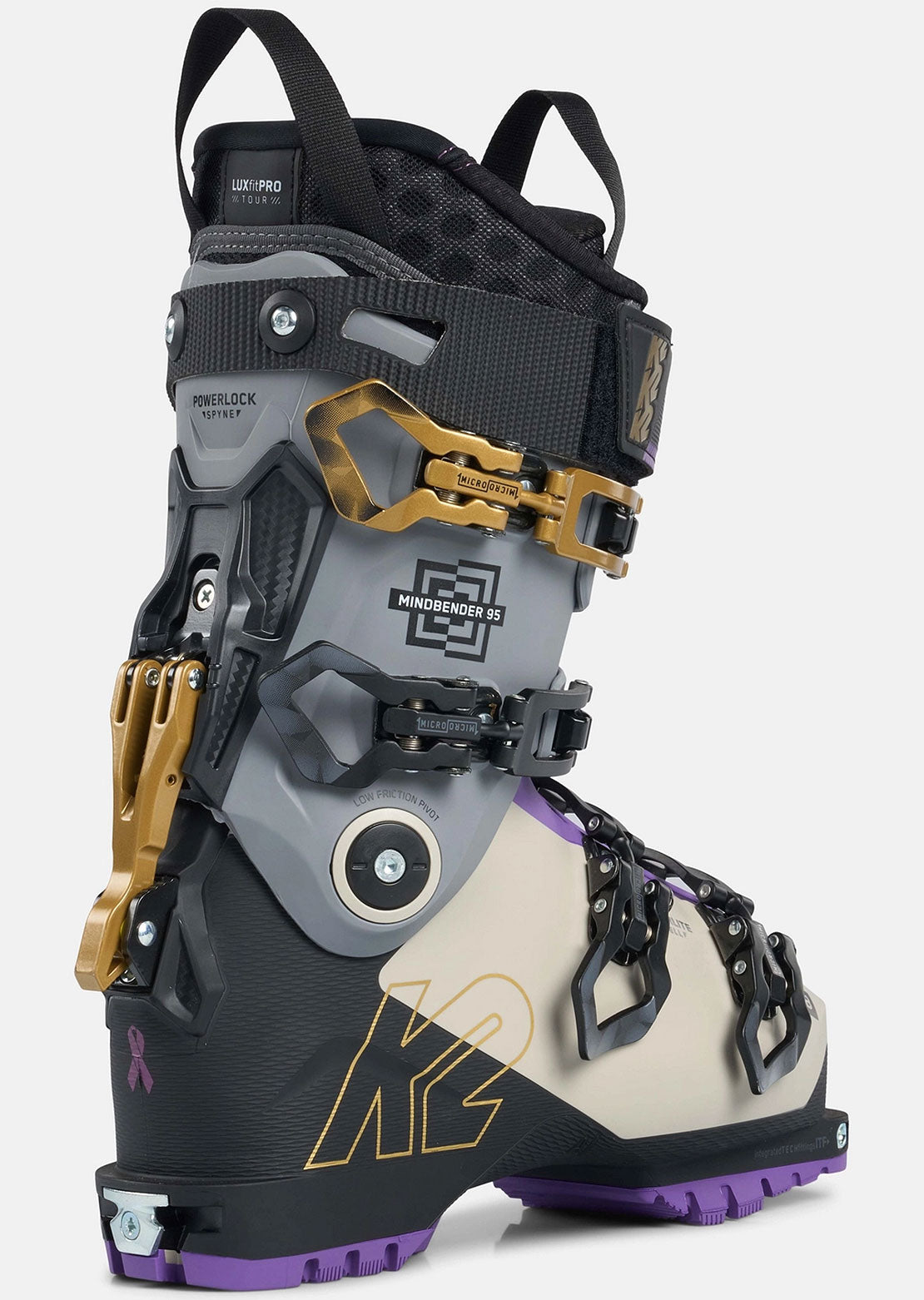 K2 Women's Mindbender 95 MV Ski Boots Gray/Purple