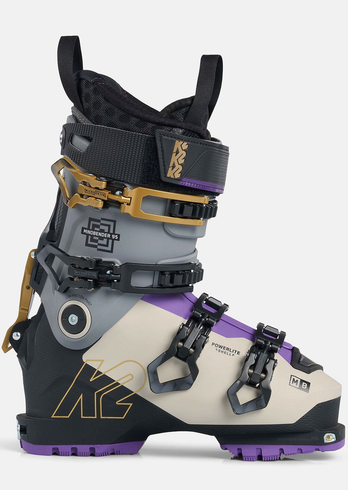 K2 Women's Mindbender 95 MV Ski Boots Gray/Purple
