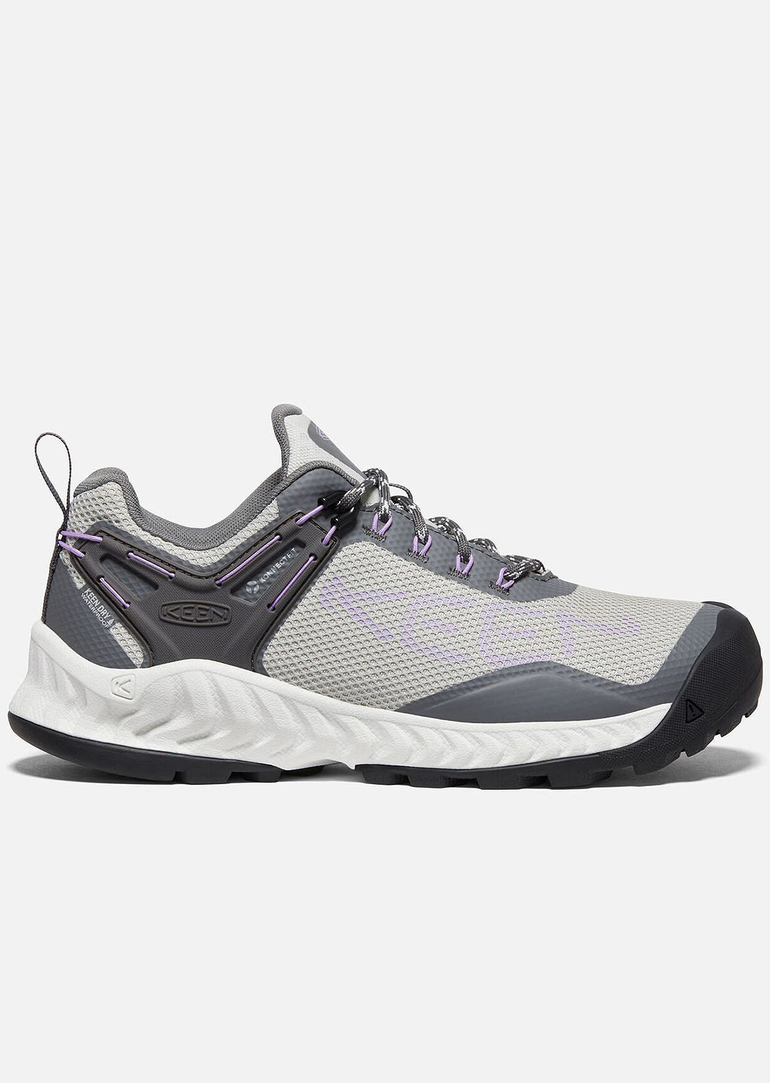 KEEN Women&#39;s Nxis Evo Waterproof Shoes Steel Grey/English Lavender