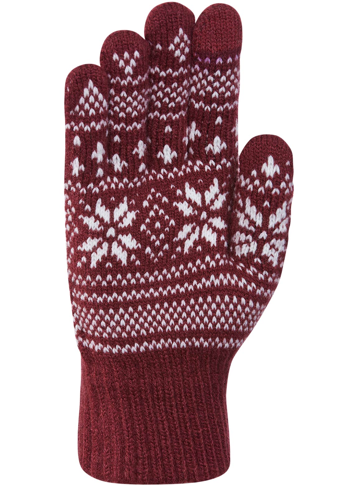 Kombi Nordic Gloves Rosewood Red