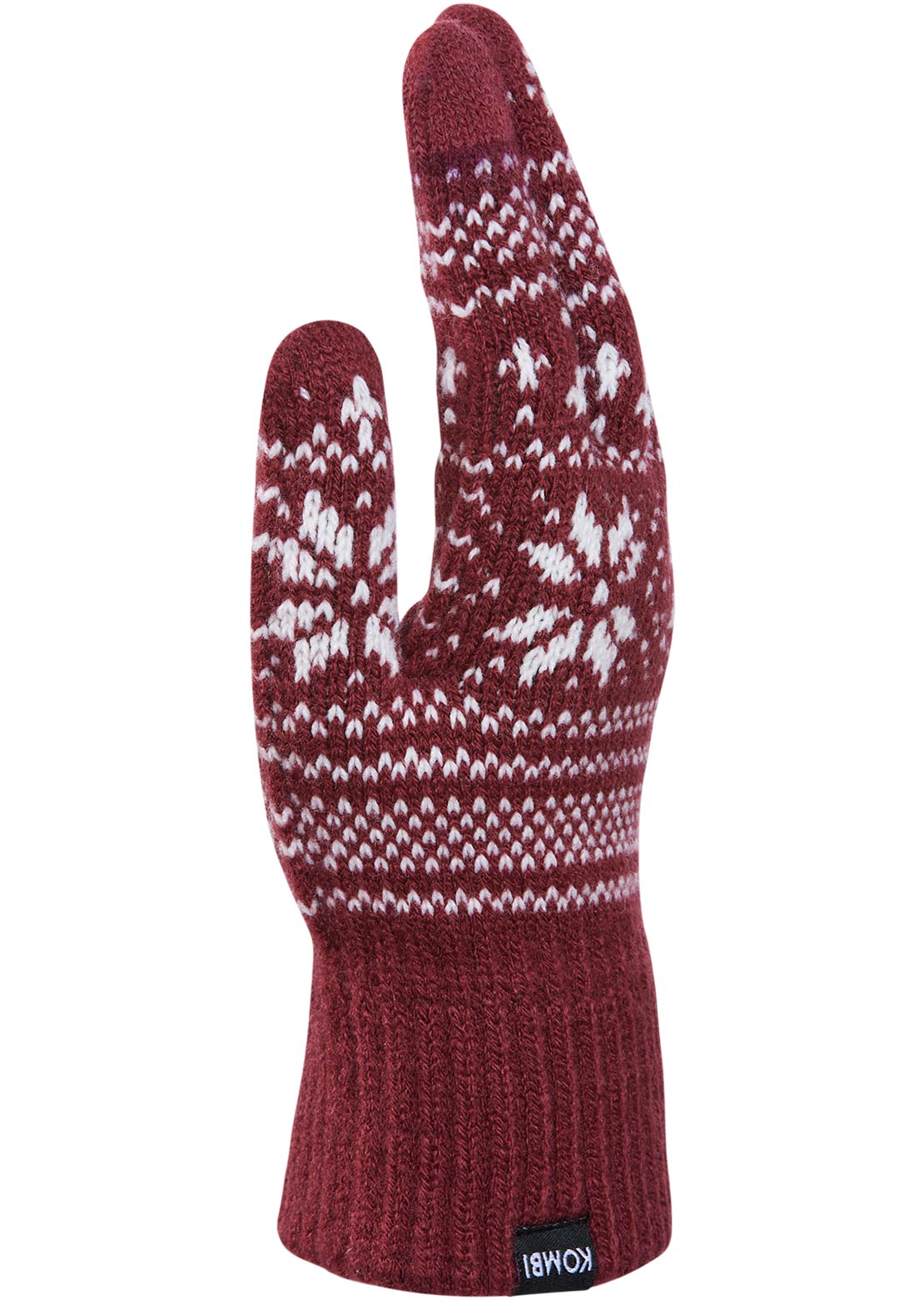 Kombi Nordic Gloves Rosewood Red