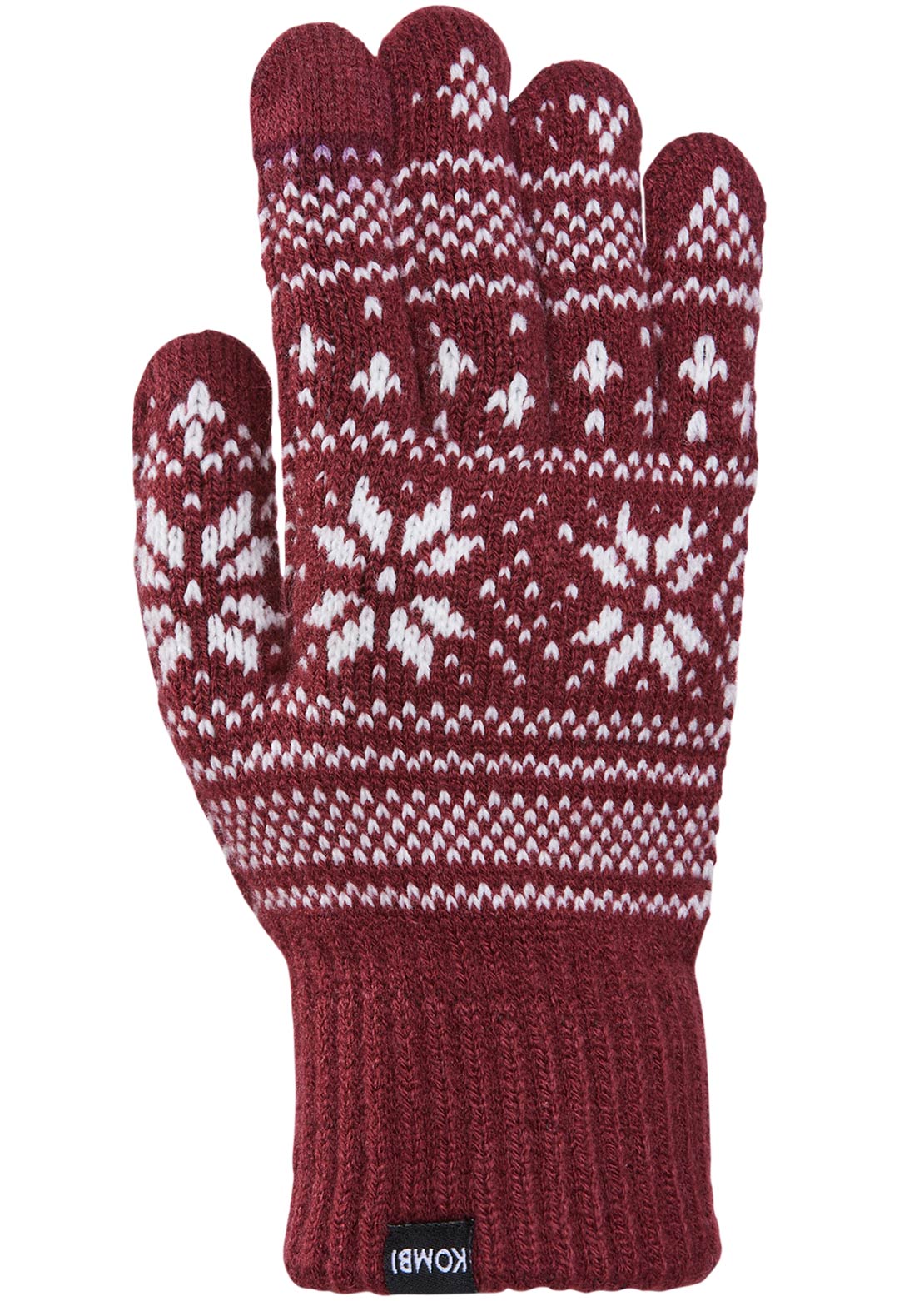 Kombi Nordic Gloves Rosewood Red