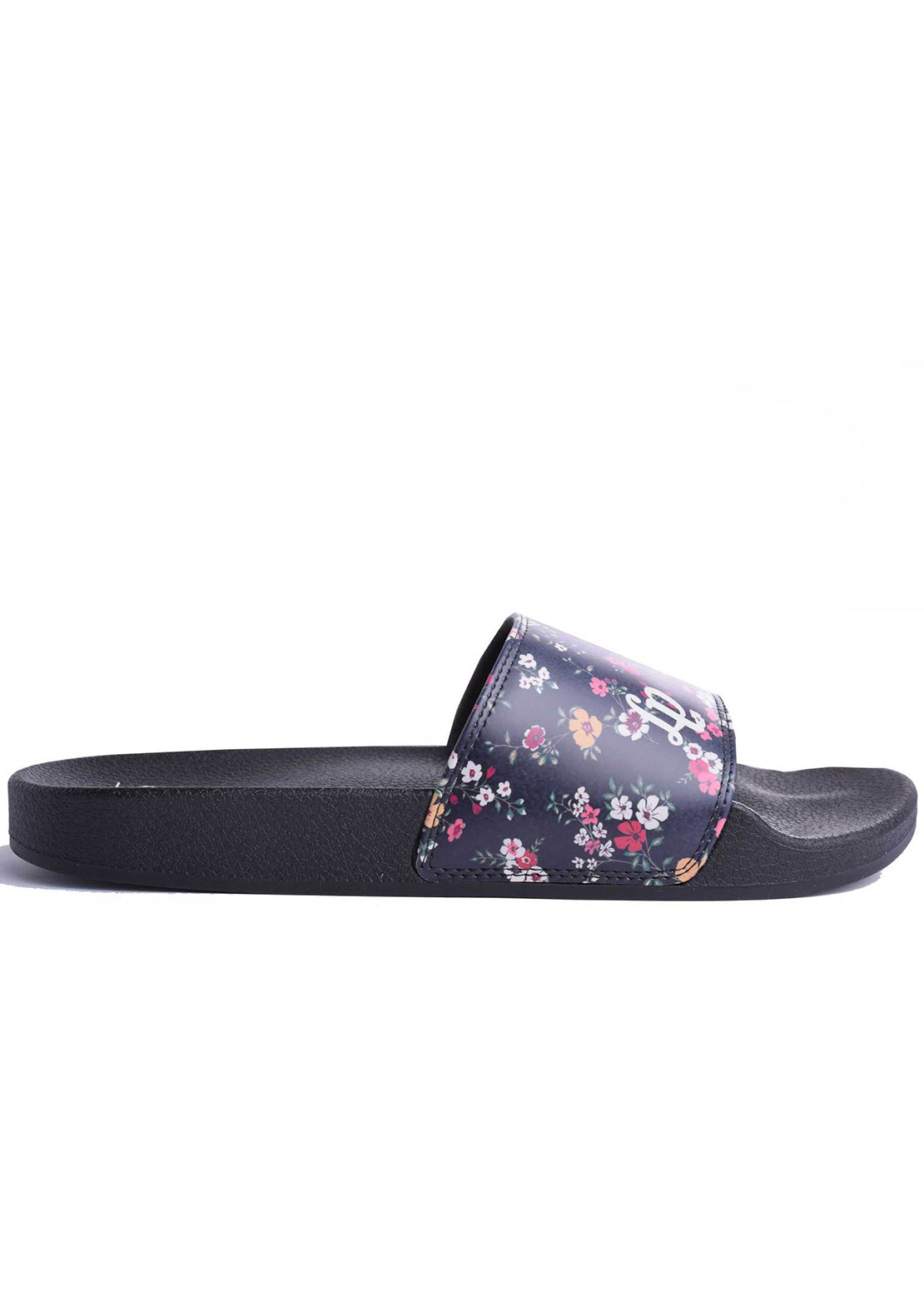 L&amp;P Junior Slide Sandals Florence Design + Black