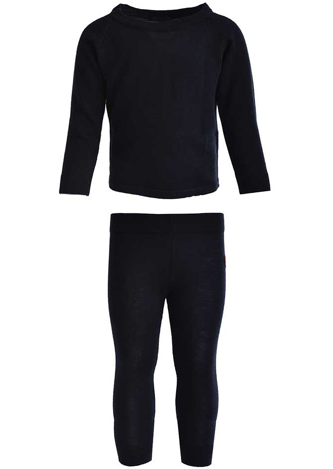 L&amp;P Toddler Merino Wool Thermal Underwear Set Black