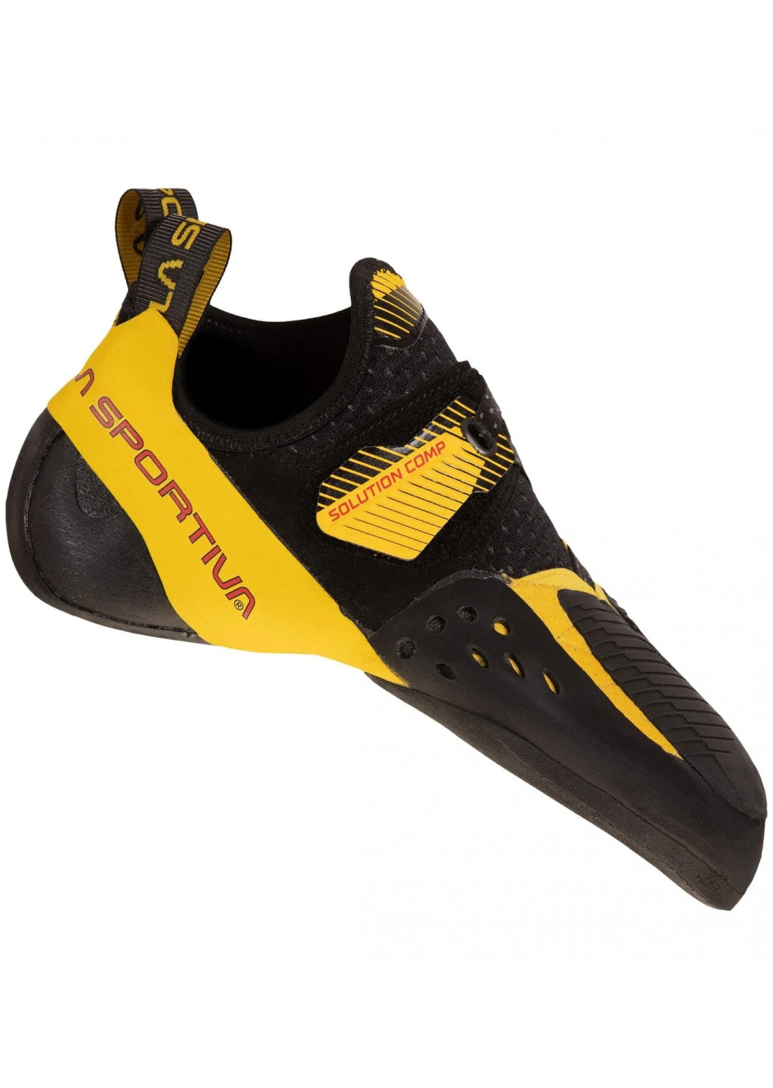 La Sportiva Men&#39;s Solution Comp Climbing Shoes Black/Yellow