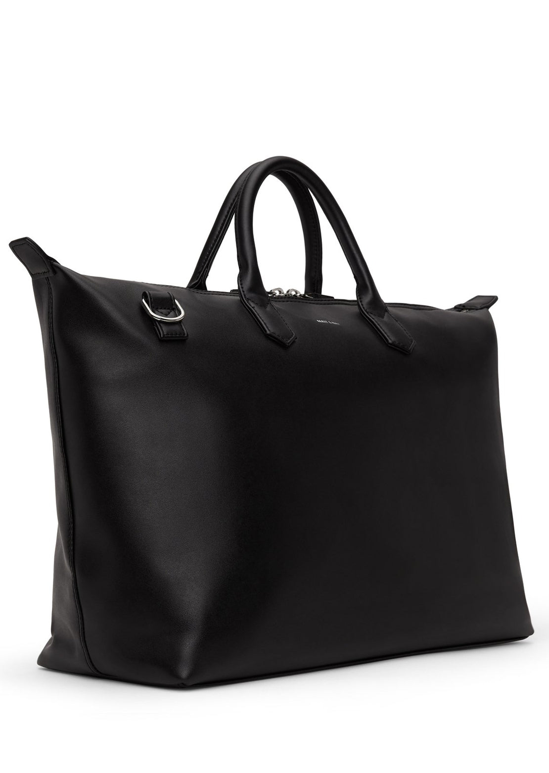 Matt &amp; Nat Abbi Large Weekender Loom Bag Black Shiny Nickel