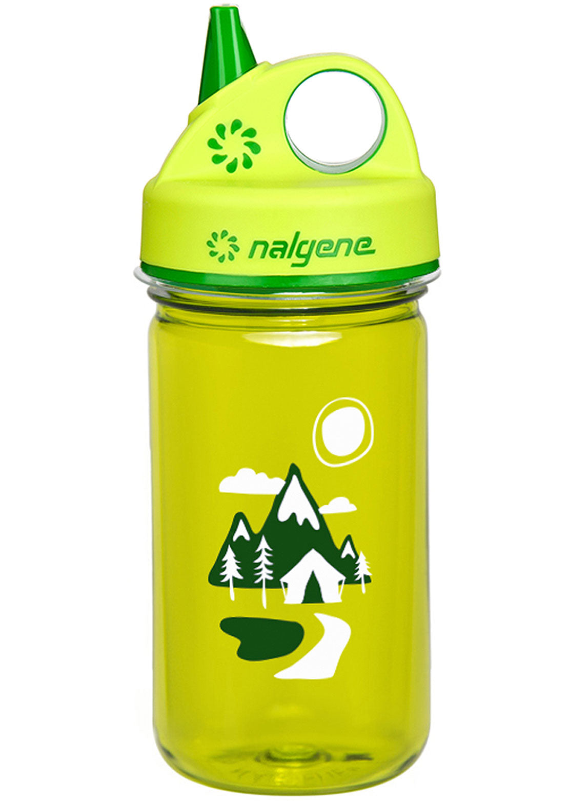 Nalgene Junior Grip N Gulp Sustain 12oz Bottle Green with Trail