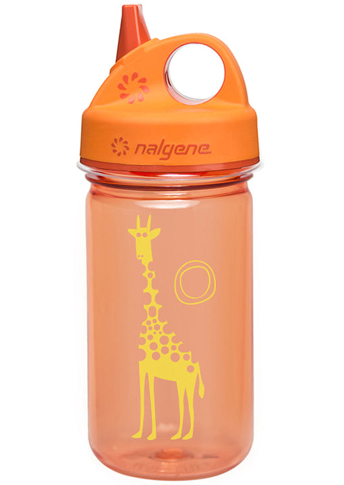  Nalgene Junior Grip N Gulp Sustain 12oz Bottle Orange with Giraffe