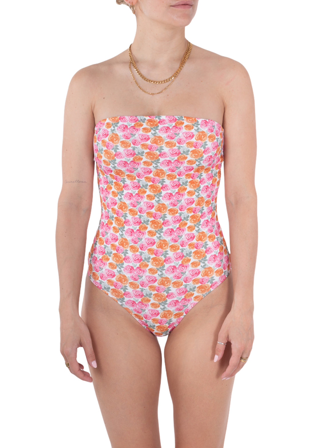Nana Women&#39;s Vanessa One-Piece Swimsuit Bubble Gum Roses