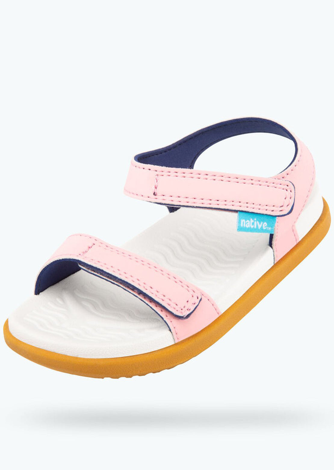 Native Junior Charley Sandals Princess Pink/Shell White/Toffee Brown 