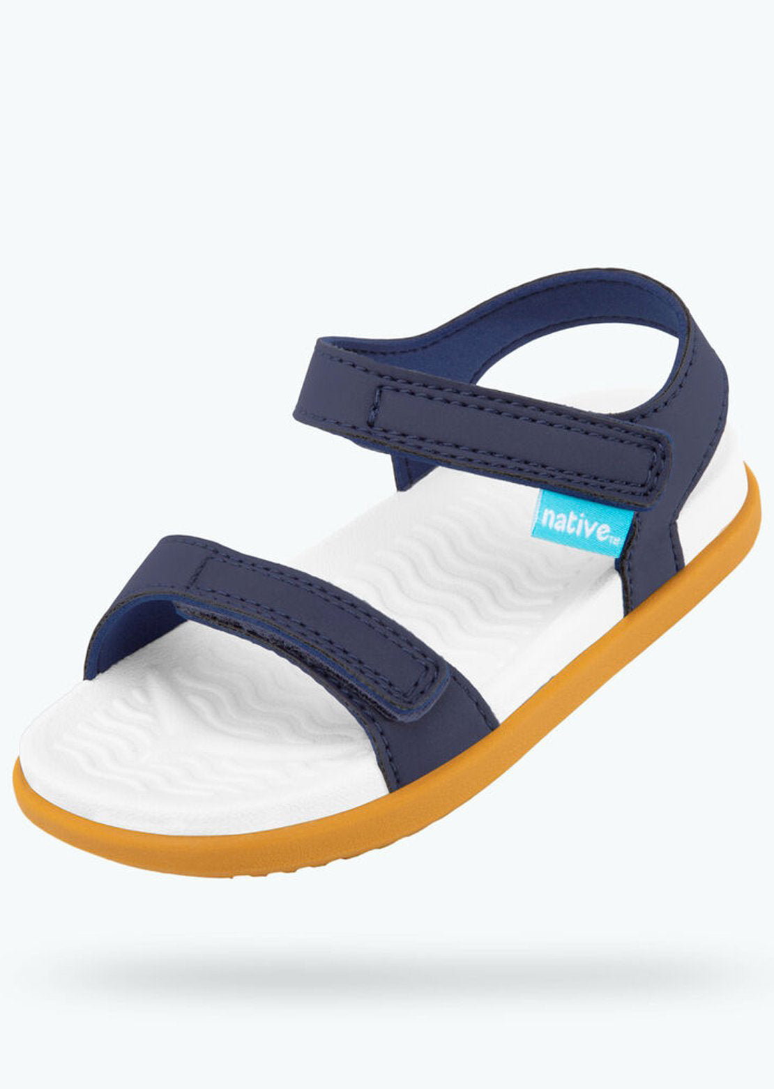 Native Toddler Charley Sandals Regatta Blue/Shell White/Toffee Brown 63109100