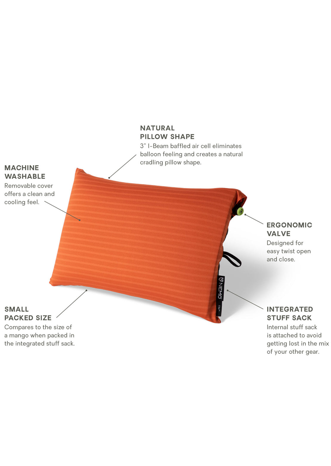 NEMO Equipment Fillo Pillow Koi Stripe