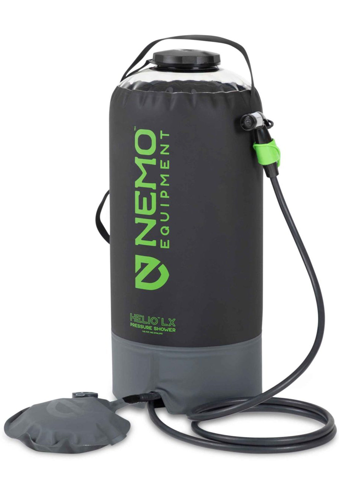 NEMO Equipment Helio LX Pressure Shower Black/Apple Green