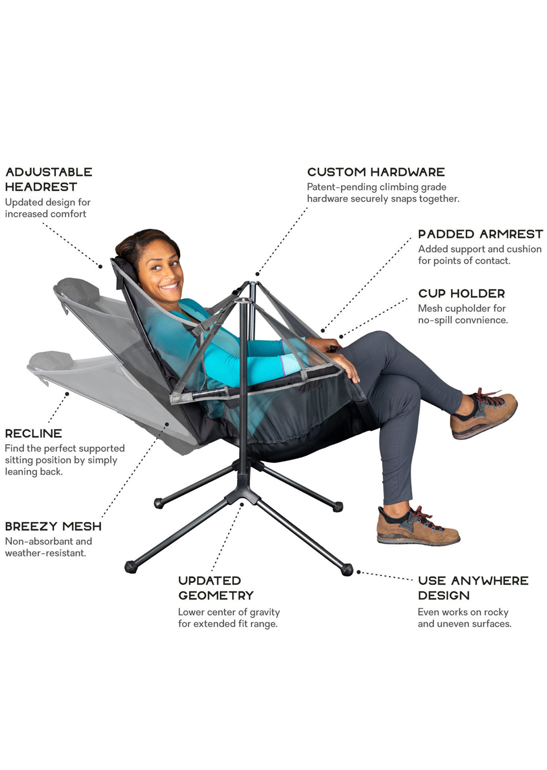 NEMO Equipment Stargaze Recliner Luxury Chair Graphite/Smoke